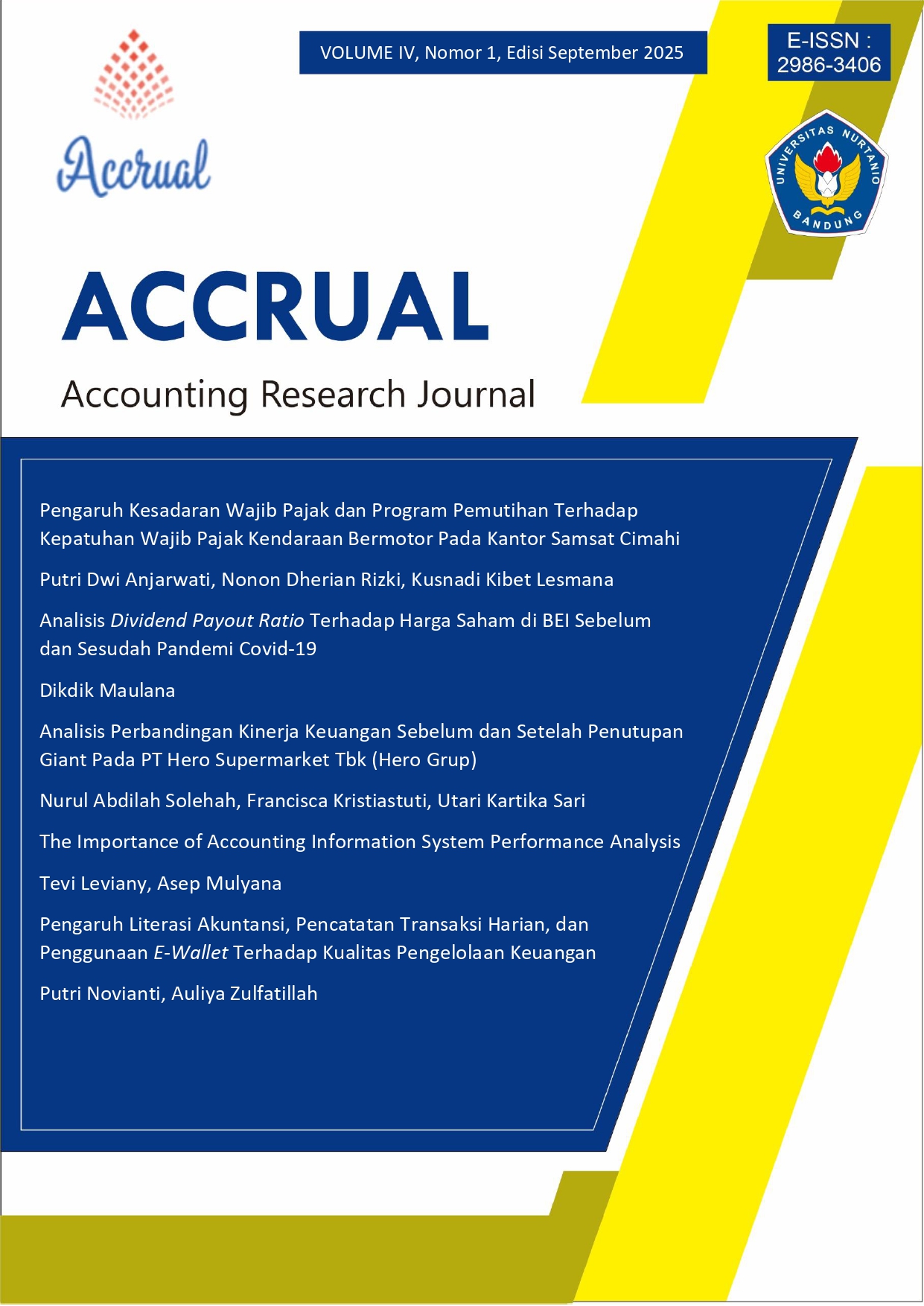 Accounting Research Journal (Accrual)